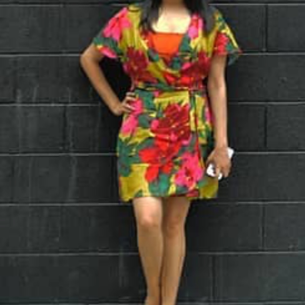 Zara Floral Linen Dress